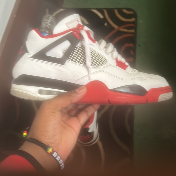 Jordan 4 air jordan retro oh fire red basically brand new - Picture 2 of 11